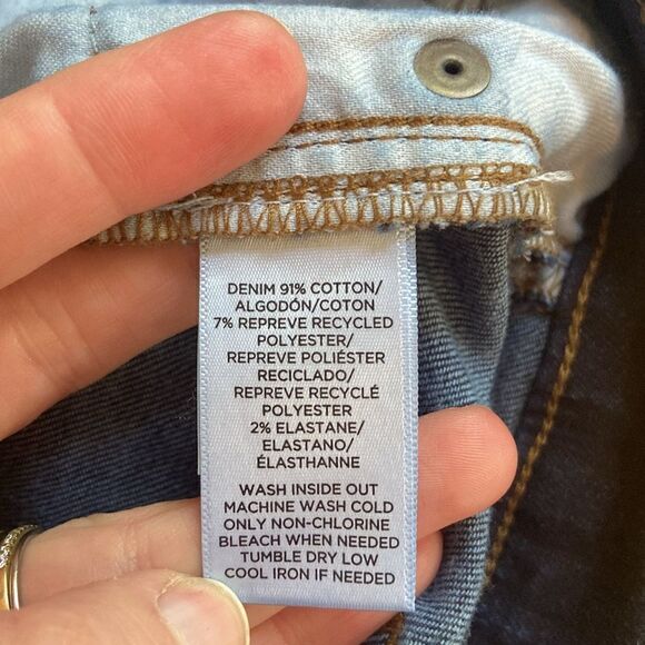 LOFT Dark Wash Skinny High Rise Jeans Size 29 / 8 Petite - Picture 9 of 9